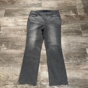 NYDJ Marilyn Straight Leg Jeans Charcoal Gray Women Size 16 Mid Rise Denim